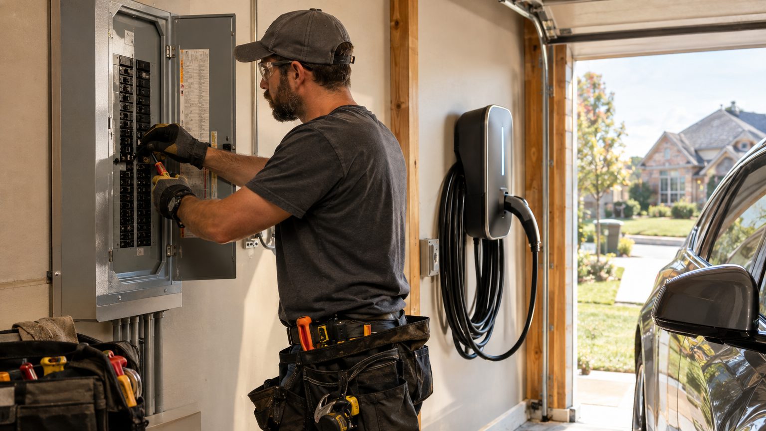 Dempsey Family Electric of Texas panel upgrade work in Montgomery County, TX