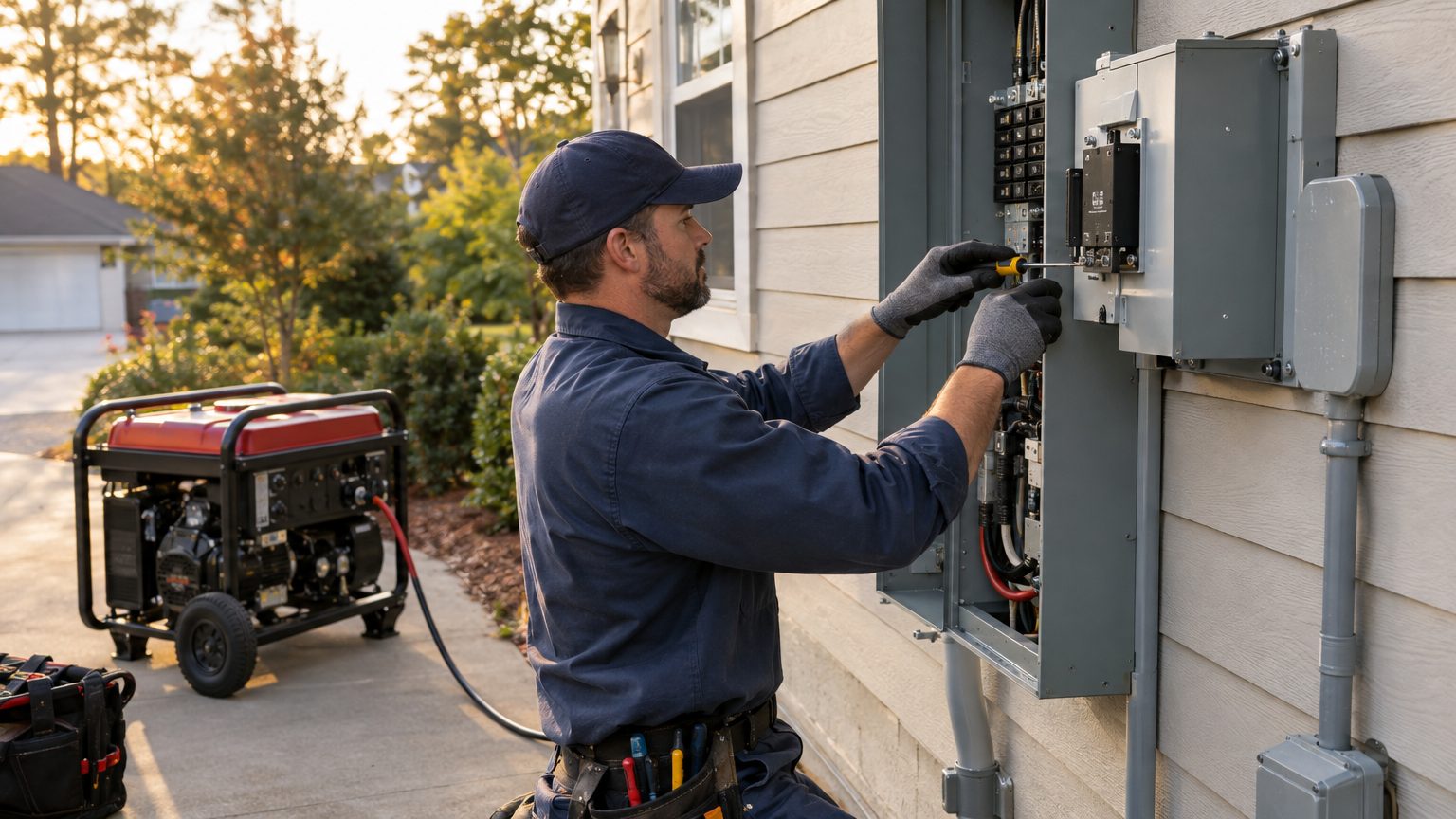Emerson Services technician at work in Montgomery County, TX